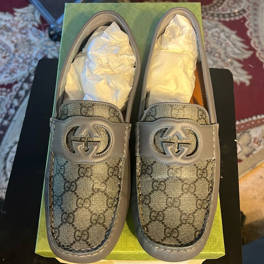 Grey Brand New Gucci Drivers